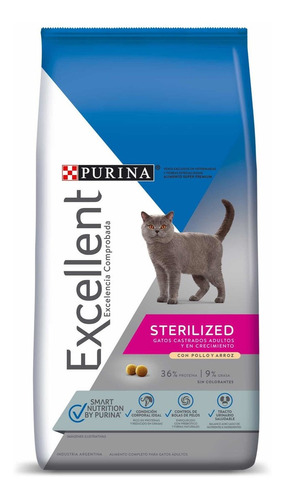 Alimento Excellent Sterilized Para Gato Adulto Pollo 7.5kg