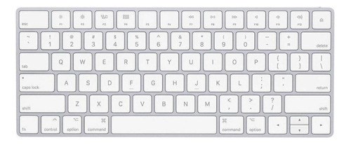 Teclado Bluetooth Apple Magic Español Plata Y Blanco