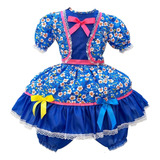 Vestido Festa Junina Caipira  Infantil Caipira C/ Shorts