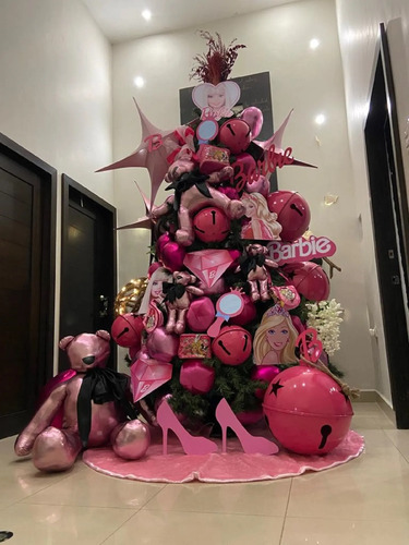 Esferas Rosas 6 Piezas Por