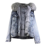 A Chaqueta De Jean De Forro Polar De Térmica For Mujer