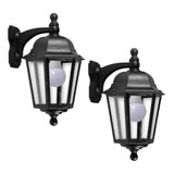 Pack X 2 Farol 6 Caras Para Jardin Exterior De Vidrio