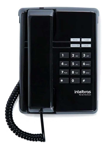 Telefone Com Fio Intelbras Tc 50 Premium 4080086 Preto