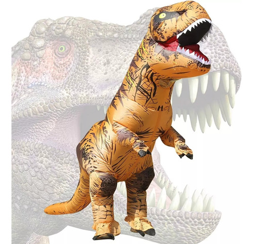 Traje Disfraz Inflable Dinosaurio Trex Grande Niño Cotillon