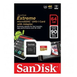 Tarjeta Sandisk 64gb Extreme Microsdxc Uhs-3 Sdxc 90mb/s