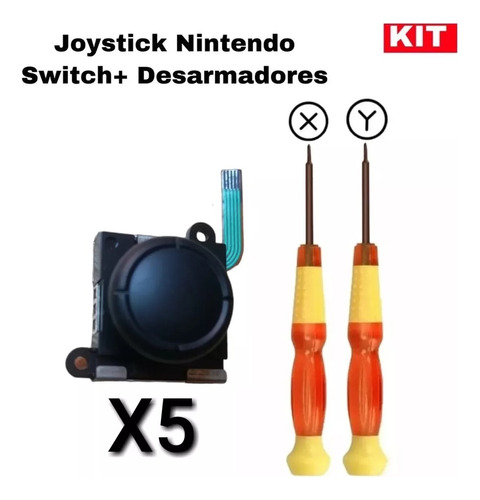 5 X Joystick Análogo  Joycon Nintendo Switch + Desarmadores