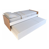 Cama Nido Minimalista P/ Colchon 1 Plaza Resistente Colores! Color Olmo Con Everest