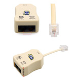 Cable Rj11 Splitter R Telefono Adaptador R Divisor Adsl Plus