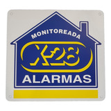 Cartel Disuasivo Seguridad Propiedad Monitoreada Alarma X-28