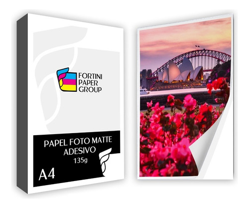 200 Folhas Papel Fotografico Adesivo 135g Matte Fosco A3