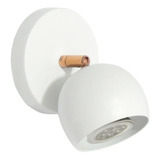 Lampara Aplique Techo Pared Gioluce Tini Gap 1 Luces Bocha Blanco Cobre