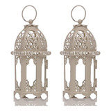 2 Candelabros Decorativos Con Portavelas, Farol Vintage De H