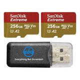 Sandisk 2 Microsdxc Extreme De 256 Gb, Gopro Hero8 Adapt Usb