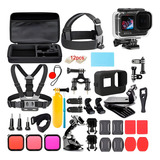 Kit Acessórios Compatível C/ Gopro 9/10/11/12 Black 50pcs