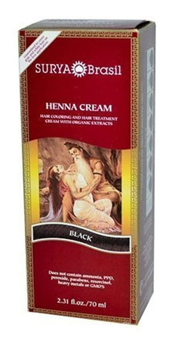 Crema De Henna Color Negro 2.31 Onzas