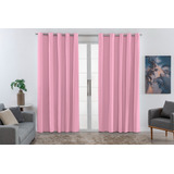 Cortina Blecaute Pvc 250x140 Blackout Corta Luz Quarto Sala Cor Rosa