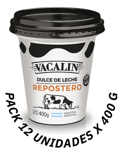 Pack 12 Unid X 400g Dulce De Leche Vacalin Repostero Liniers
