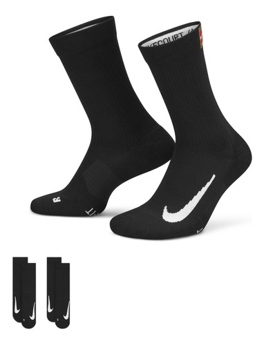 Calcetines Nikecourt Multiplier Cushioned Hombre Negro