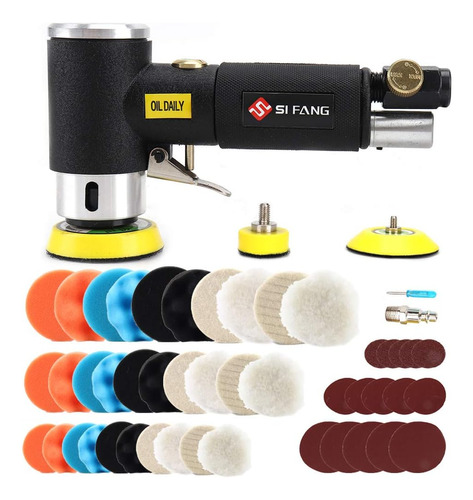 Si Fang Pneumatic Orbital Sander Kit, 15000rpm, X48pcs