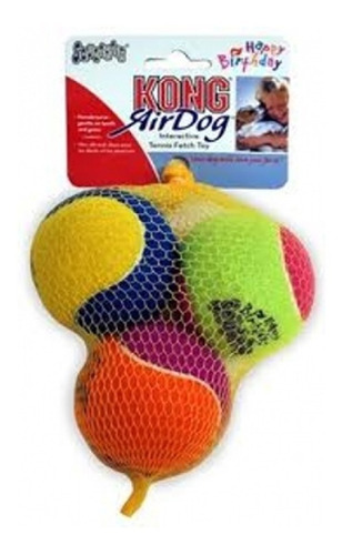 Kong Ball Air Set 3 Pelotas Birthday Perro Con Sonido