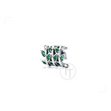 Charm Hojas Parra Plata 1ra Ley 925by Thi Tur® Emeraldas