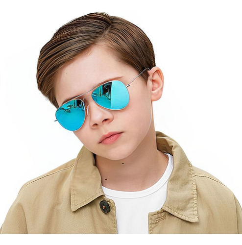 Lentes De Sol Moda Gafas Metal Solares Polarizada Para Niños