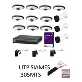 Kit 10 Camaras Dahua Fisheye 5mp Y 3 Bullet 5mp Dvr 16ch 8tb