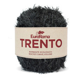 Barbante Euroroma Linha Trento 200g 101m Cores Tricô Crochê Cor Preto - 0250