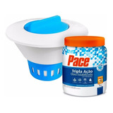 Clorador Para Piscina Flutuante Kit Pote 5 Pastilhas Cloro