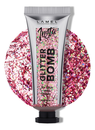 Lamel Insta Glitter Bomb: Gel Holografico De Secado Rapido P