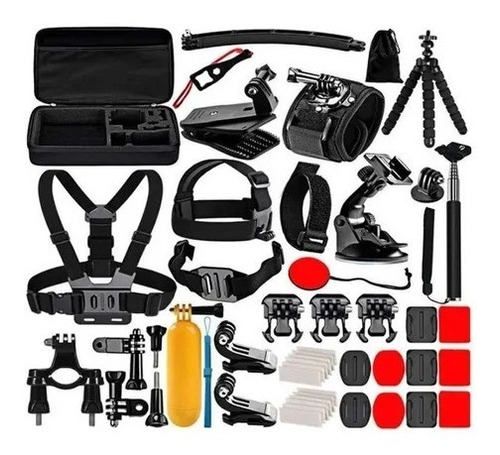 Kit Maleta Gopro + 50 Accesorios Cámara Deportes 