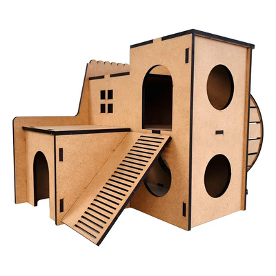Casinha Para Hamster Com Gira Gira Mdf | Parcelamento sem juros
