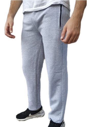 Pantalon Jogging Talles Especiales Friza Con Cierres