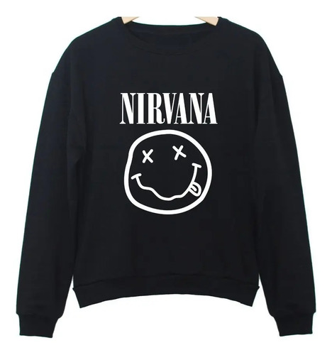 Sudadera Nirvana Logo Black White Kurt Cobain Unisx + Regalo