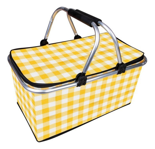 Cesta De Picnic Aislada Con Tapa, Plegable Cesta De Compras