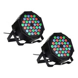 Pack 2 Focos Luces Led Rgb Dmx Audioritmico Dj Fiesta