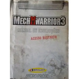 Manual De Instruções Mech Warrior 3 - Pc - Bem Conservado