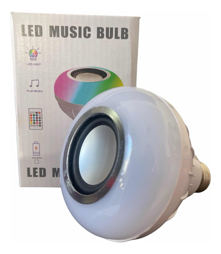 Foco Bocina Bluetooth 12w Rgb Bombilla Led Inteligente