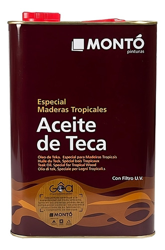 Aceite Teca Montó: Protección Y Nutrición De Maderas 750ml