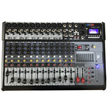 Consola Mixer Sanrai Pmm14s 14 Canales Usb/sd Profesional Bt