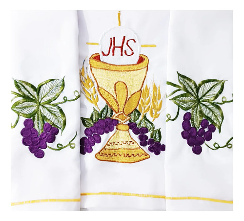 Mantel Para Altar De Iglesia 2.5m Bordado Varios Colores