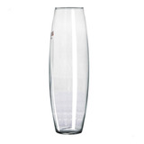 Vaso Vidro Grande Cana Bambu Ø17x55cm Transparente Decoração