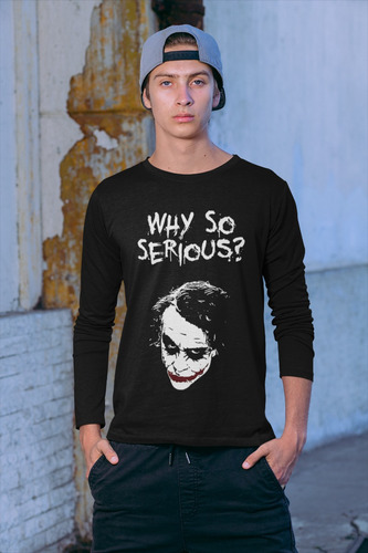 Polera Larga Joker Batman Pelicula Serio Algodon Estampado