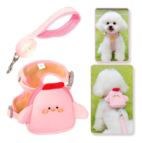Pechera Arné Mascotas Correa Ajustable Cómoda Con Mochila