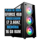 Pc Gamer Intel Core I7/placa De Vídeo 4gb/16gb Ram/ssd 480gb