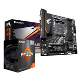 Kit Placa Mãe B550m Aorus Elite Ryzen 7 5700g Vega 8