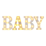 Kit Letras Luminosas Baby Letrero Led Baby Shower Decoracion