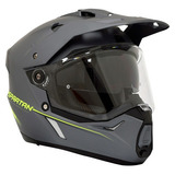 Casco Dual Spartan Wolf Ds Solid C3 Multipropósito Ece Color Gris/verde Diseño Mate Tamaño Del Casco L