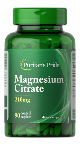 Puritan's Pride | Magnesium Citrate | 210mg | 90 Coated Caps