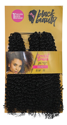 Cabelo 100% Orgânico Original 3 Telas Black Beauty 60cm